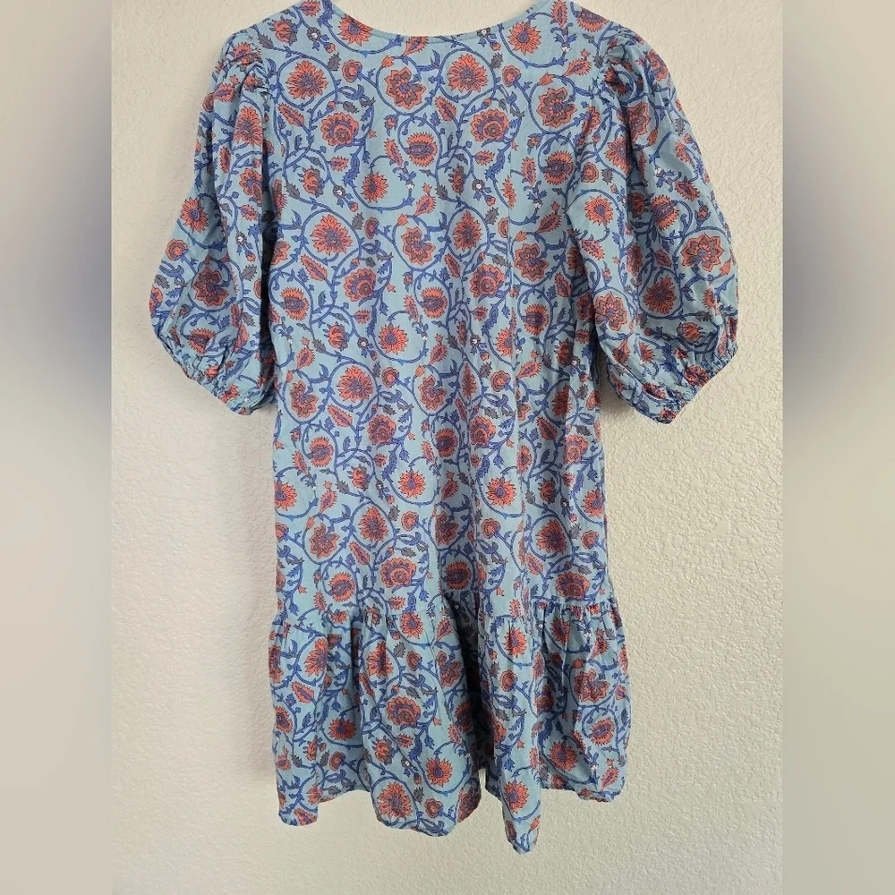 Sundry Viola Floral V Neck Cotton Dress Midi size 2 - Picture 8 of 9